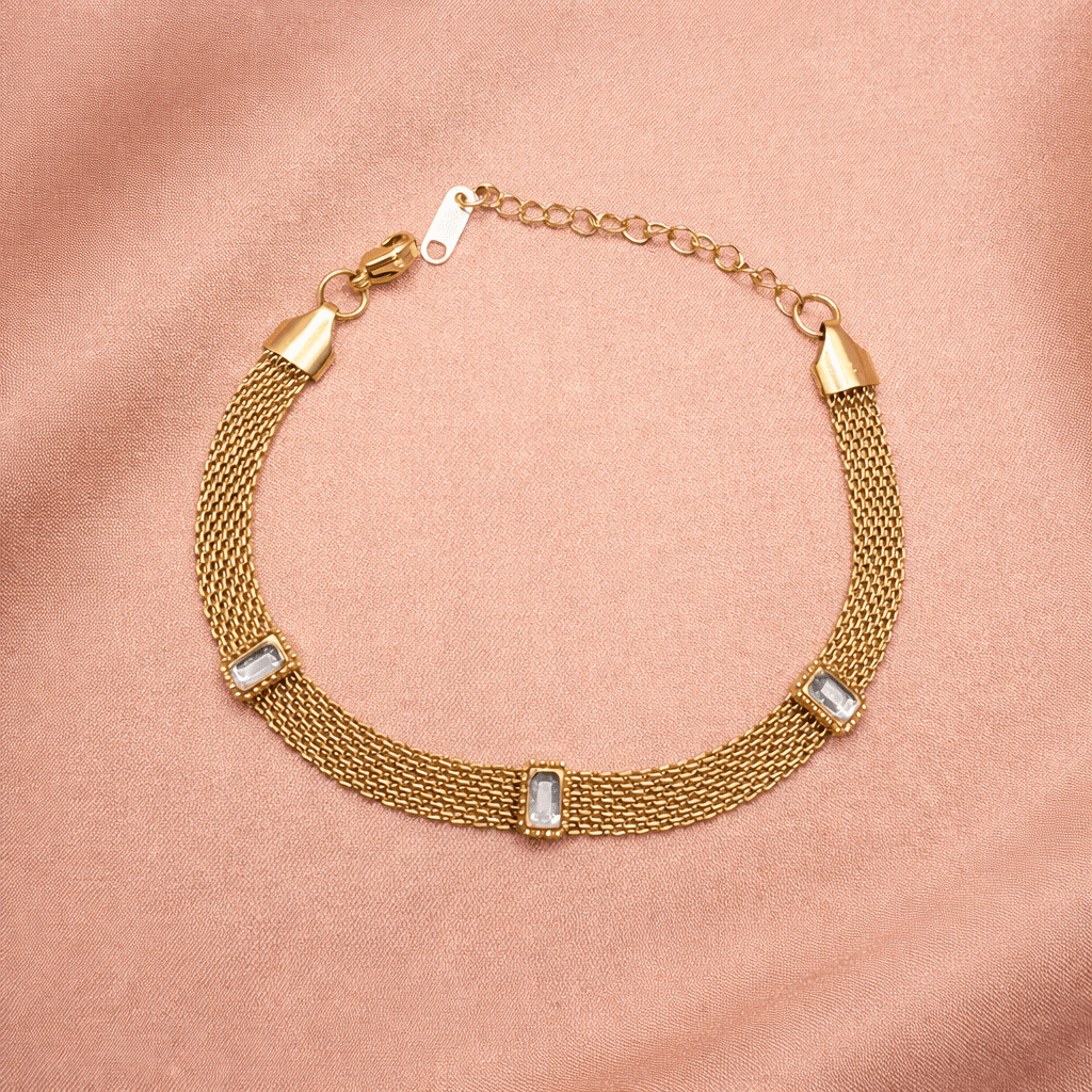 ✨ Éclat Mesh Prism Bracelet – Aurã de Luxé - Aurã de Luxê