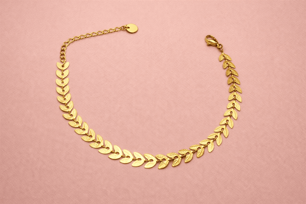 ✨ Leaf Chain Bracelet — Aurã de Luxé - Aurã de Luxê