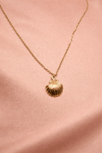 ✨ Golden Scallop Shell Pendant Necklace – Aurã de Luxé - Aurã de Luxê