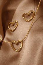 ✨ Open Heart Gold - Tone Locket Set – Aurã de Luxé - Aurã de Luxê