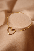 ✨ Interlinked Open Heart Gold - Tone Bracelet – Aurã de Luxé - Aurã de Luxê