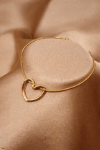 ✨ Interlinked Open Heart Gold - Tone Bracelet – Aurã de Luxé - Aurã de Luxê