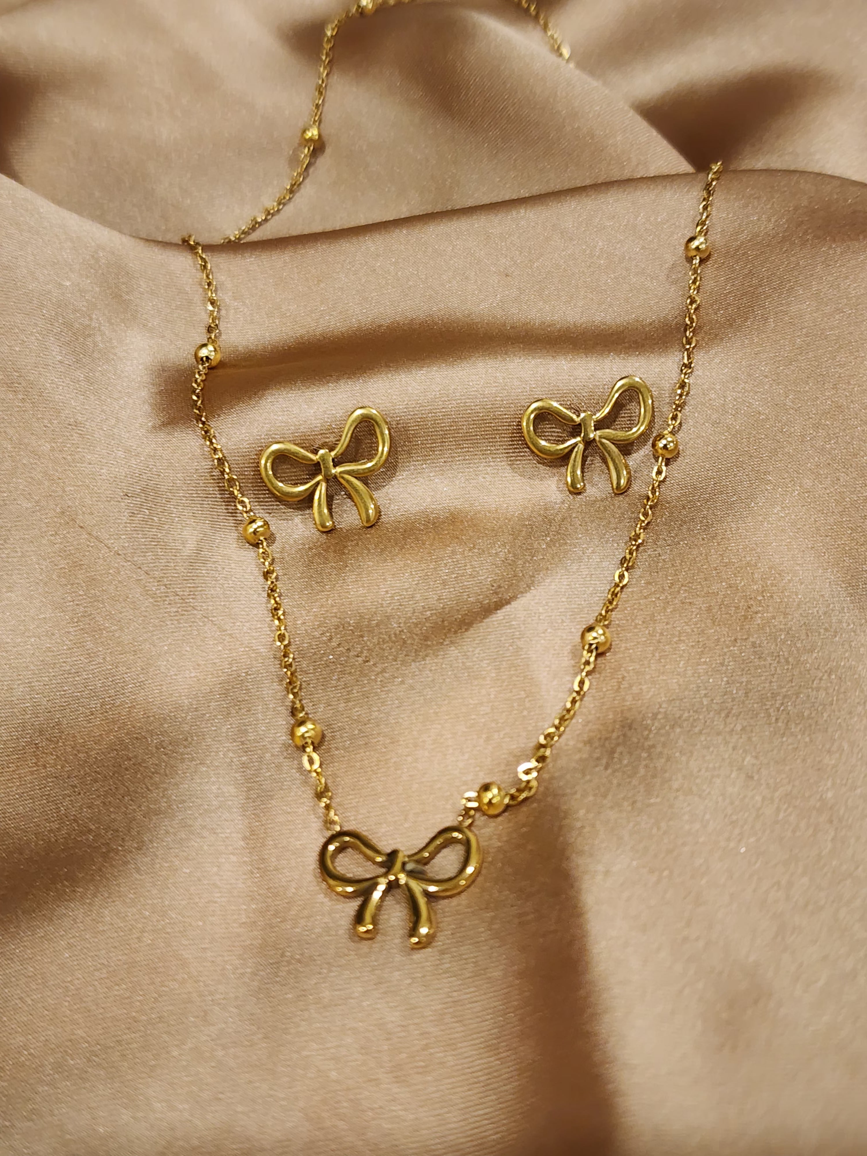 ✨ Amour Bow Trio Set – Aurã de Luxé