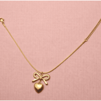 ✨ Élégance Bow & Heart Bracelet — Aurã de Luxé - Aurã de Luxê