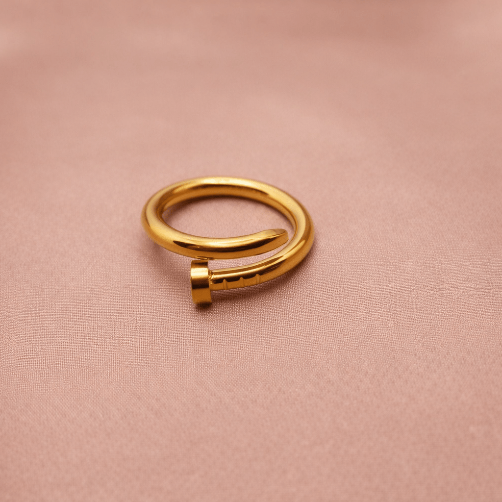 ✨ Elãn Nail Cuff Ring – Aura de Luxe - Aurã de Luxê