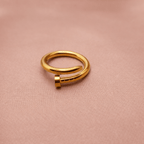 ✨ Elãn Nail Cuff Ring – Aura de Luxe - Aurã de Luxê