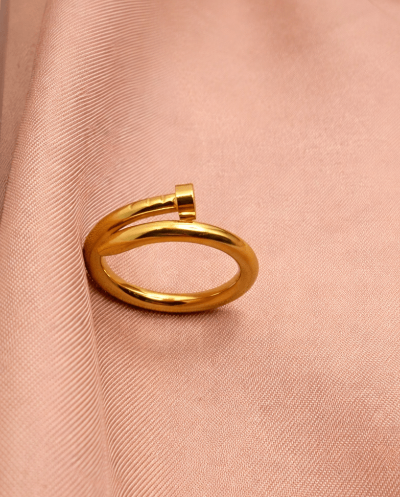 ✨ Elãn Nail Cuff Ring – Aura de Luxe - Aurã de Luxê